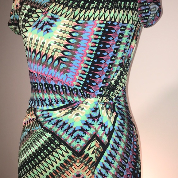 ELLEN TRACY Multicolor short sleeve dress ▪️sz 10 - Picture 3 of 8